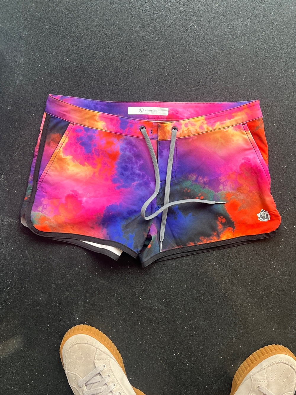 CGHabitats Tie-Dye Surf/Swim Shorts with Drawstring xs/sm
